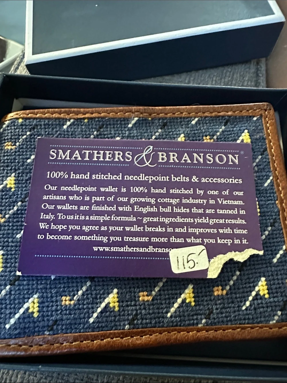 NEW Smathers & Branson Needlepoint Wallet